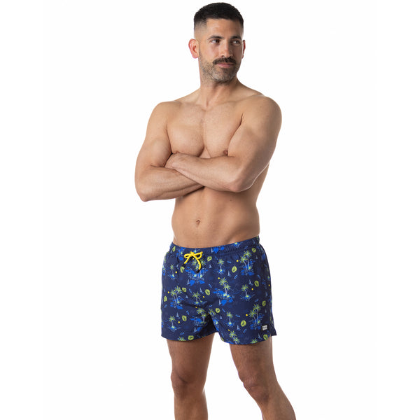 Compression Lined 3" Swim Trunks - Wave Rider