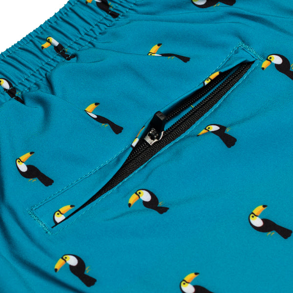 Compression Lined Boys Swim Trunks - Toucans