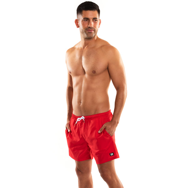Compression Lined 5" Swim Trunks - Red