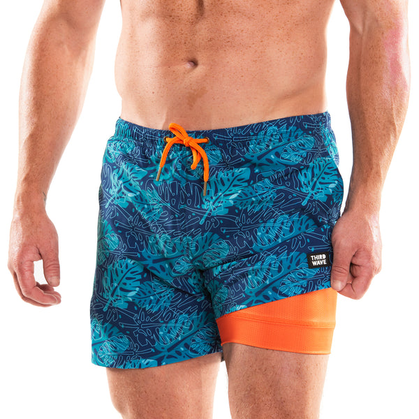 Compression Lined 5" Swim Trunks - Blue Lagoon