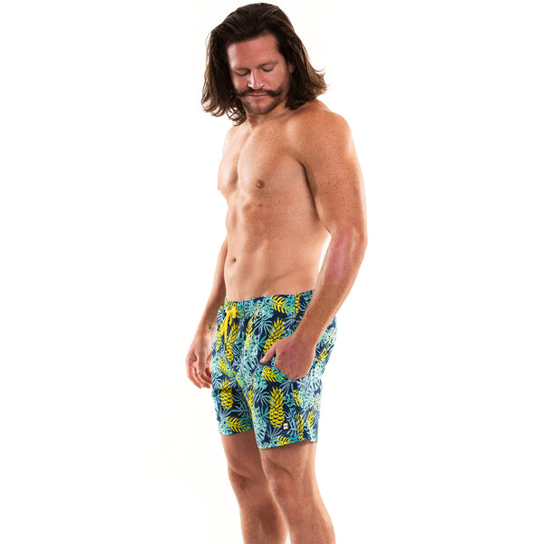 Compression Lined 5" Swim Trunks - Pineapple Dreams